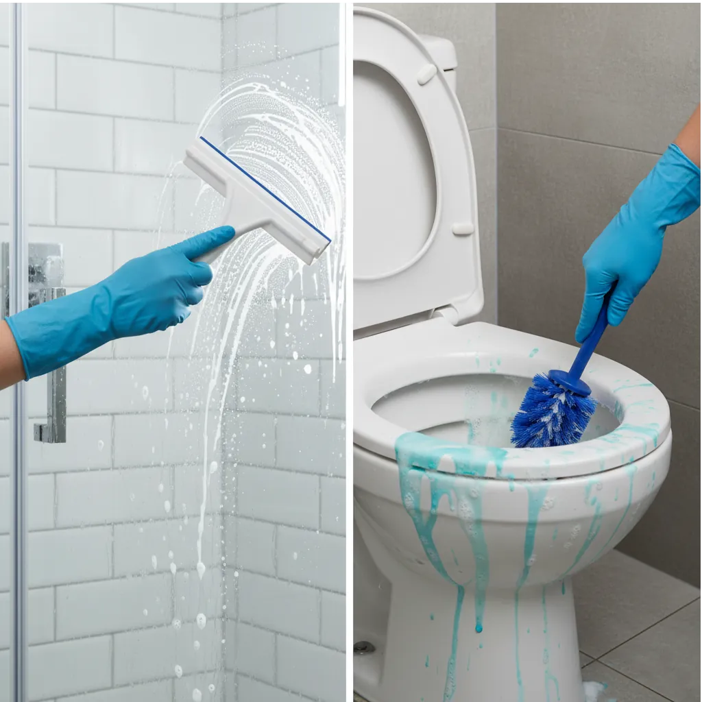 Professional bathroom deep cleaning and toilet restoration in Auckland